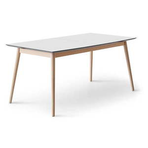 Rozkladací jedálenský stôl s bielou doskou v bielo-prírodnej farbe 100x210 cm Meza – Hammel Furniture vyobraziť