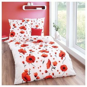 Sconto Posteľná bielizeň SCARLETT POPPIES biela/červená, 70x90 a 140x200 cm vyobraziť