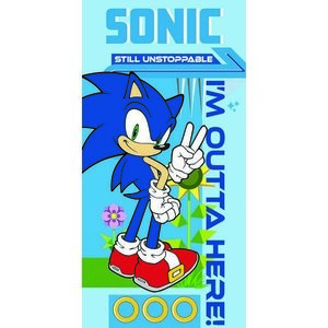 Carbotex Detská osuška Nezastaviteľný Ježko Sonic, 70 x 140 cm vyobraziť