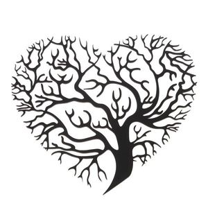 Drevená dekorácia na stenu Strom v tvare srdca, 35 x 35 x 1 cm vyobraziť