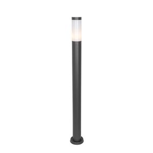 Moderná vonkajšia stĺpová lampa tmavosivá s opálom 110 cm IP44 - Rox vyobraziť