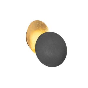 Inteligentná nástenná lampa čierna so zlatom vrátane WiFi G9 - Sunrise vyobraziť