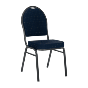 Stolička, stohovateľná, látka modrá/sivý rám, JEFF 3 NEW vyobraziť