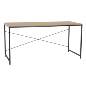 Písací stôl, dub/čierna, 150x60 cm, MELLORA vyobraziť