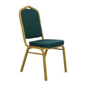 Stohovateľná stolička, zelená/matný zlatý rám, ZINA 2 NEW vyobraziť