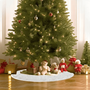 Umelá kožušina pod vianočný stromček, biela, 90x90, RABITO vyobraziť