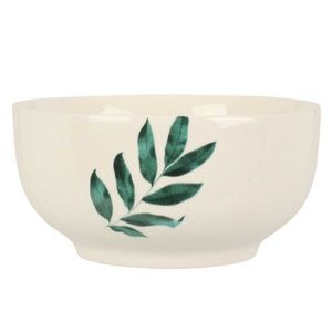 Porcelánová miska Leaf 600 ml bílá/zelená vyobraziť