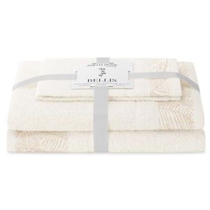 Sada 3 ks ručníků BELLIS klasický styl krémová vyobraziť