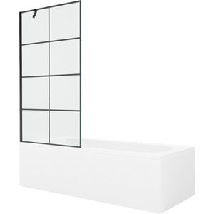 MEXEN/S - Vega obdĺžniková vaňa 150 x 70 cm s panelom + vaňová zástena 90 cm, čierna vzor 550115070X9509007077 vyobraziť