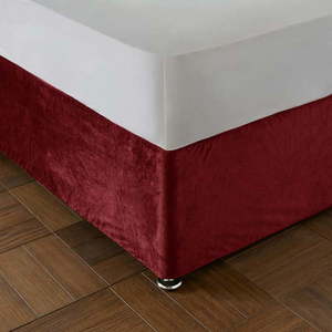 Červený napínací zamatový poťah na rám postele 137x198 cm Kingsley – Catherine Lansfield vyobraziť