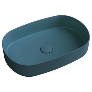 ISVEA - INFINITY OVAL keramické umývadlo na dosku, 55x36cm, matná zelena Petrol 10NF65055-2P vyobraziť