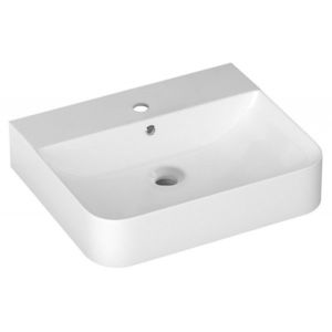 ISVEA - SOTT AQUA keramické umývadlo závesné/na dosku, 61x50cm, biela 10SQ51061 vyobraziť