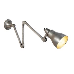 Priemyselná nástenná lampa sivá nastaviteľná - Mersey vyobraziť
