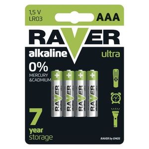 EMOS Alkalická batéria RAVER AAA (LR03), 4ks B7911 vyobraziť