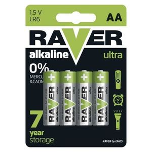 EMOS Alkalická batéria RAVER AA (LR6), 4ks B7921 vyobraziť