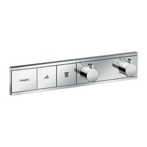 Hansgrohe RainSelect - Podomietkový termostatický modul pre 2 spotrebiče, chróm 15380000 vyobraziť