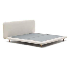Béžová čalúnená dvojlôžková posteľ 180x200 cm Odum – Kave Home vyobraziť