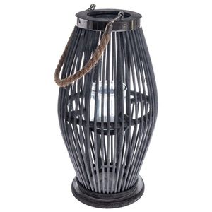 Bambusový lampáš Bask sivá, 21 x 40 cm vyobraziť