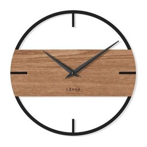 LAVVU LCT4010 - Štýlové drevené hodiny Loft v industriálnom vzhľade vyobraziť