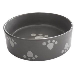 Keramická miska pre psa Labka sivá, 15 x 5 cm vyobraziť