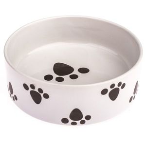 Keramická miska pre psa Labka biela, 15 x 5 cm vyobraziť