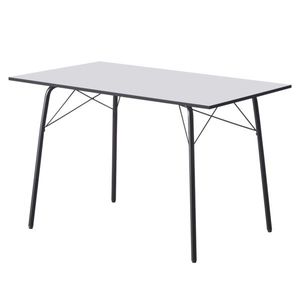 KONDELA Jedálenský stôl, biela/čierna, 120x75x75 cm, NALAK TYP 2 vyobraziť