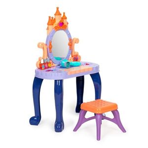 Dětský toaletní stolek s taburetem Království modro-fialovo-oranžový vyobraziť