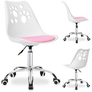 Otočná stolička Grover bielo-ružová vyobraziť