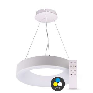 T-LED SMART TUYA Biele závesné LED svietidlo guľaté 600mm 60W CCT s DO 105571 vyobraziť