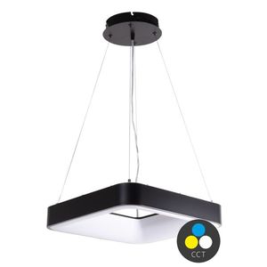 T-LED Čierne závesné LED svietidlo hranaté 600x600mm 60W CCT 105552 vyobraziť