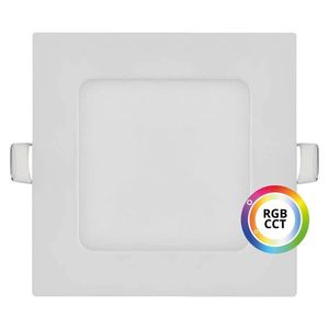 T-LED Biely vstavaný LED panel hranatý 120 x 120mm 9W 24V RGB+CCT 102334 vyobraziť