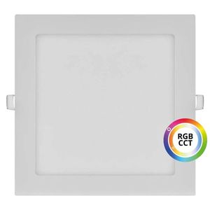 T-LED Biely vstavaný LED panel hranatý 225 x 225mm 27W 24V RGB+CCT 102336 vyobraziť