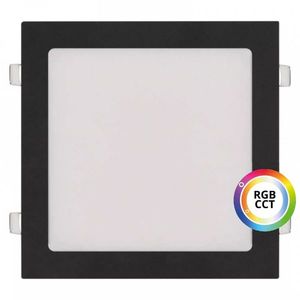 T-LED Čierny vstavaný LED panel hranatý 300 x 300mm 36W 24V RGB+CCT 102345 vyobraziť