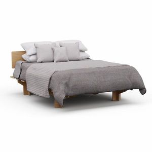 Blumfeldt NordicAura King rám manželskej postele | 180 cm x 200 cm | robustný | bez náradia | eukalyptové drevo | polička vyobraziť