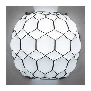 SIRU SIRU - Nástenná lampa GALAPAGOS 1xE27/60W/230V čierna/biela benátske sklo vyobraziť
