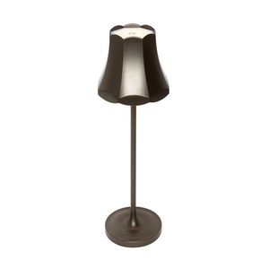 Retro stolná lampa tmavá bronzová nabíjateľná IP44 - Granny vyobraziť