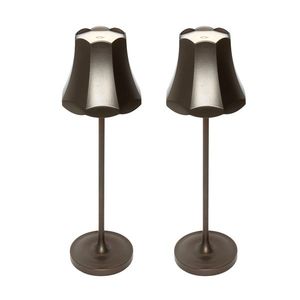 Sada 2 retro stolných lamp tmavá bronz nabíjateľná IP44 - Granny vyobraziť