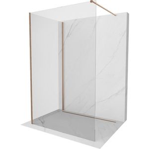 MEXEN/S - Kioto Sprchová zástena WALK-IN 110 x 80 cm, transparent, meď kartáčovaná 800-110-212-65-00-080 vyobraziť