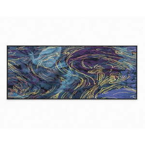 Tmavomodrý prateľný behúň 80x200 cm Swirls – Oyo Concept vyobraziť