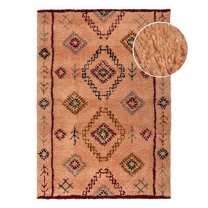 Ručne tkaný vlnený koberec v lososovej farbe 120x170 cm Moroccan Sahara – Flair Rugs vyobraziť