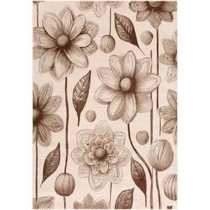 Béžový detský koberec 133x190 cm Daisies Dark Beige – FD vyobraziť