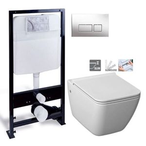 PRIM - předstěnový instalační systém s chromovým tlačítkem 20/0041 + WC JIKA PURE + SEDADLO SLOWCLOSE duraplast PRIM_20/0026 41 PU2 vyobraziť