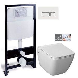 PRIM - predstenový inštalačný systém s bielym tlačidlom 20/0042 + WC JIKA PURE + SEDADLO duraplast PRIM_20/0026 42 PU1 vyobraziť