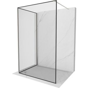 MEXEN/S - Kioto Sprchová zástena WALK-IN 100 x 100 cm, čierny vzor, nikel kefovaná 800-100-212-97-70-100 vyobraziť