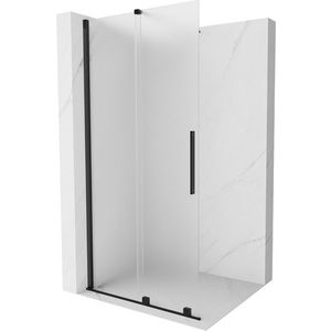 MEXEN/S - Velar Sprchová zástena posuvná Walk-in 70 x 200 cm, dekor 8 mm, čierna 871-070-000-33-70 vyobraziť