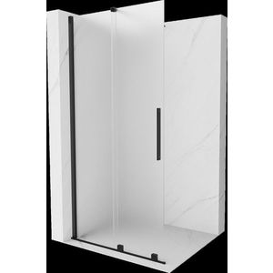 MEXEN/S - Velar Sprchová zástena posuvná Walk-in 85 x 200 cm, dekor 8 mm, čierna 871-085-000-33-70 vyobraziť