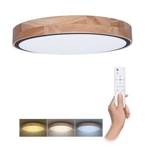 Solight Drevené LED stropné svietidlo Iron Oak okrúhle 510mm 32/60W CCT s DO WO8006 vyobraziť