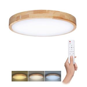 Solight Drevené LED stropné svietidlo okrúhle 390mm 24/48W CCT s DO WO8009 vyobraziť