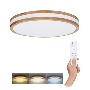 Solight Drevené LED stropné svietidlo okrúhle 380mm 24/48W CCT s DO WO8007 vyobraziť