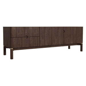 Tmavohnedý TV stolík v dekore duba 160x55 cm Arun – Unique Furniture vyobraziť